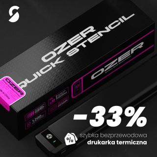 🔥 -33 % ZNIŻKI na szybką bezprzewodową drukarkę termiczną OZER! Oszczędź czas i nerwy – drukuj wzory łatwo, z dowolnego...